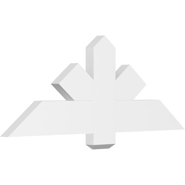 Ekena Millwork Kennewick Architectural Grade PVC Gable Bracket, 48"W x 18"H x 2"D x 6"F, 9/12 Pitch GBP048X18X0206KEN00 - main